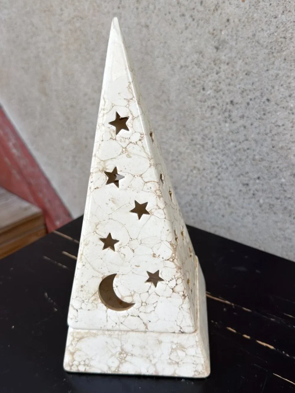 PartyLite Galaxy Pyramid Moon Stars Candle Holder